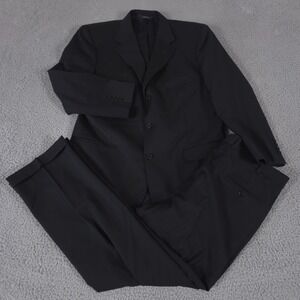 Brooks Brothers 2-Piece Suit Mens 42R Pants 35x31 Black 1818 Madison Estrato